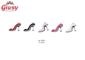 Decolletè Con Tacco A Spillo Ciondoli In Metallo Mix Assortiti In Vari Colori, H 3 Cm