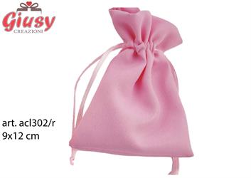 Sacchetto In Cotone Color Rosa  9xH.12 Cm