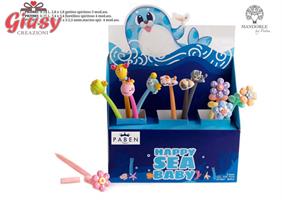 PENNA C/FIORELLINO SPIRITOSO 21CM.4AS.SILICONE D.BOX 36*360