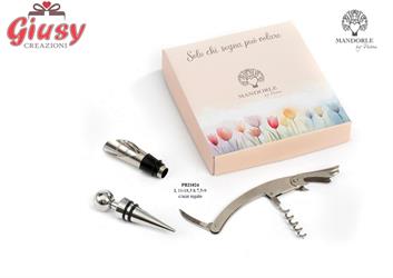 Set Tre Utensili Per Vino 11 Cm. Metallo Plastica Con Confezione 4*48