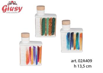 Oliera 3 Colori Assortiti, Capacità 130 Ml, H 11,5 Cm    6*48