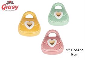 Calamita Borsetta In Pvc Tre Colori Assortiti Con Scatola, 6 Cm 12*288