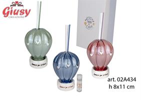 Diffusore A Palloncino Con Essenza E Scataola. 3 Colori Assortiti, 8XH11 Cm     3*48