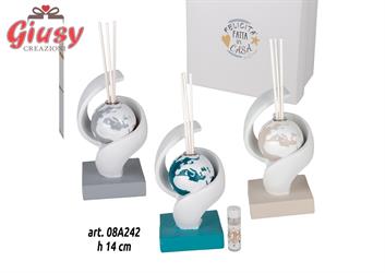Diffusore Mappamondo Spirale Tre Soggetti Assortiti Completa Di Scatola 14 Cm  3*36