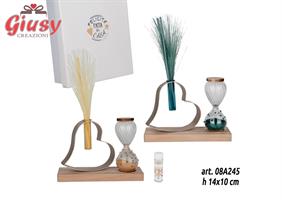 Diffusore Con Clessidra E Piuma Due Soggetti Assortiti Completo Di Essenza E Scatola 2*36