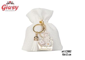 Sacchetto Bag Piccolo Comunione Bianco 10X12 Cm 12*600