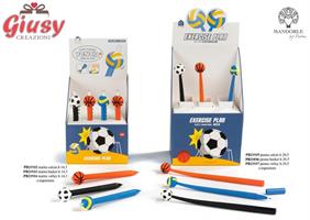 Penna Con Pallone Da Calcio 20,5 Cm In Pvc   24*432
