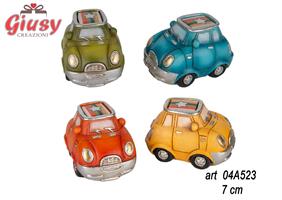 Auto D'Epoca In Resina 7 Cm, Quattro Soggetti Assortiti   4*120