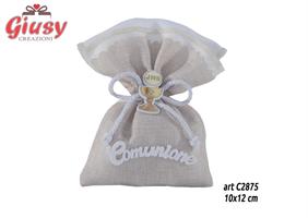 Sacchetto Bag Beige Comunione 10x12 Cm   12*480