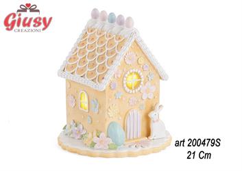 CASETTA CON OVETTI C/LED H.21 CM 2*4