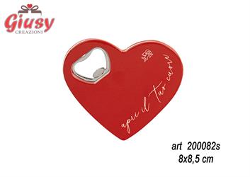 Apribottiglia A Forma Di Cuore Di Colore Rosso 8,8,5Cm 24*144