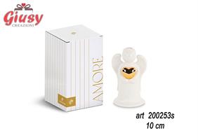 Angelo Plisse' in porcellana Bianca H.10Cm Completo Di scatola 1*48