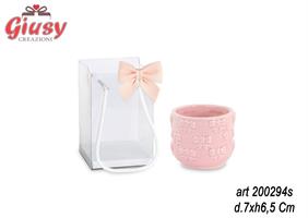 CACHEPOT FIOCCHI ROSA C/SHOPPER D.70XH.65 6*108