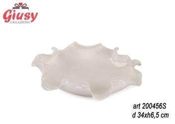 Vassoio Bianco, Diametro 34xh6,5 cM