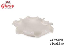 Vassoio Bianco, Diametro 34xh6,5 cM