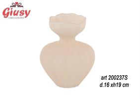 Vaso In Vetro Avorio D.16XH19 Cm