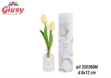 Diffusore Colore Pesca Con Tulipani 100 Ml Completo Di Scatola 6*18