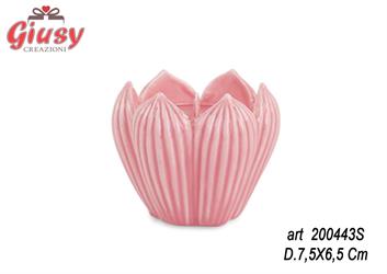Candela Tulipano Rosa D.7,5X6,5 Cm   12*72