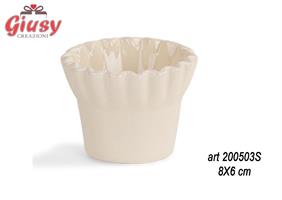 Porta Pianta Avorio In Poliresina 8x6 Cm 12*96