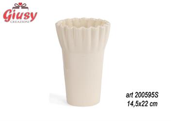 Vaso In Avorio In Poliresina 14,5X22 Cm  4*8