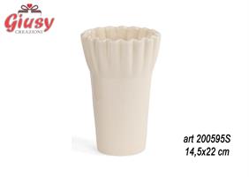 Vaso In Avorio In Poliresina 14,5X22 Cm  4*8