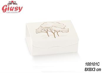 Scatola Gift 8x8x3 Cm Decoro Intreccio 10*200