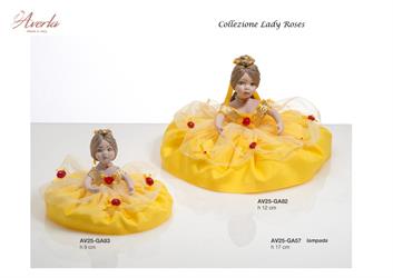 Bambola Seduta Media In Porcellana Di Capodimonte 12 Cm, Completa Di Scatola