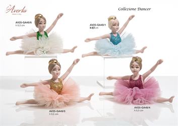 Ballerina In Spaccata Con Vestito Glitter Fuxia In Porcrellana Di Capodimonte 9,5 Cm Completa Di Scatola