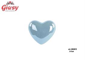 Cuore in Porcellana Avion Perlato Con Calamita H.4 Cm   12*360