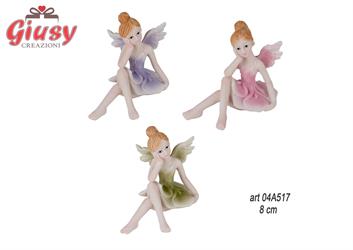 Fata Samira Tre Colori Assortiti In Resina, 8 Cm    6*72
