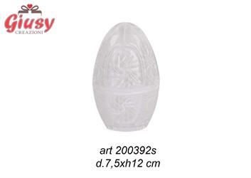 Uovo Contenitore Bianco In Porcellana D.7,5XH12 Cm 12*24