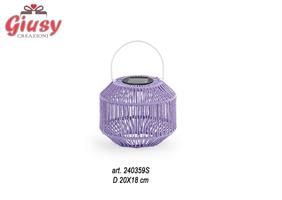 Lanterna Solare Viola D20XH18 Cm 2*12