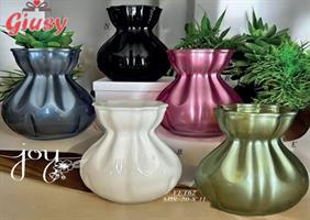 VASO IN VETRO COLORE BIANCO 20X11 CM 1*24