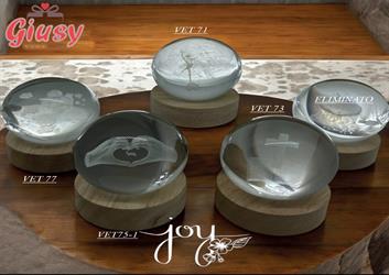 Globo In Vetro Su Base In Legno Con Orsetto  A Led Con Presa Usb Completa Di Scatola 1*48