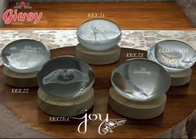 Globo In Vetro Su Base In Legno Con Orsetto  A Led Con Presa Usb Completa Di Scatola 1*48