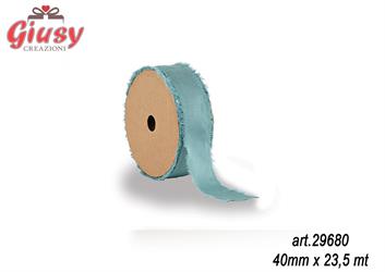 Nastro Raso Frange Eucalipto 40mm x 23,5 mt  4*24