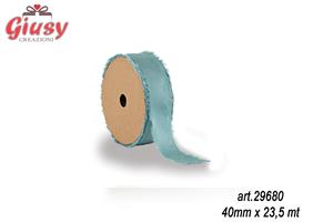 Nastro Raso Frange Eucalipto 40mm x 23,5 mt  4*24