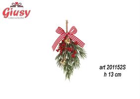 Pick Fiocco Con Bacche E Righe H 13 Cm 24*216