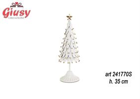 Albero In Metallo Colore Bianco E Oro H 35,00 1*24