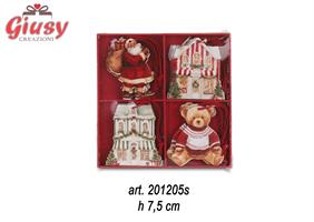 Box Da 16 Decori Appendini, Xmas Market 7,5 Cm 1*48