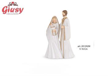 Natività Bianca E Oro Con Scatola H 16 Cm 2*48