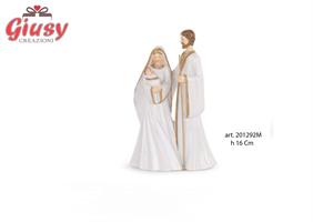 Natività Bianca E Oro Con Scatola H 16 Cm 2*48