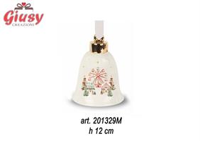 Campanella Bianca XMas Market, Completa Di Scatola H 12 Cm 1*24