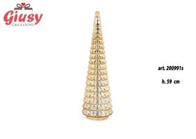 Albero Oro Con Led H 59 Cm 1*4