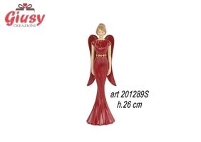 Angelo In Porcellana Bordeaux Linea Royal Venice H.26 Cm Completo Di Scatola 1*16