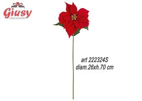 Stella Di Natale Artificiale Color Rosso Diametro 26xH.70 Cm 1*72
