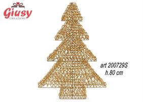 Albero Natalizio Oro Con 600 Micro Flash Led H.80 Cm