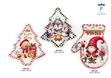 Sottopentola a Forma Di Guanto In Porcellana 25 Cm Decoro Gnomo Spiritoso 6*48