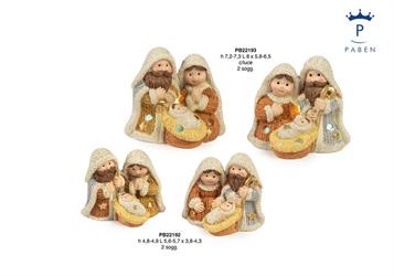 Gruppo Natività Spiritosa In Resina 4,9 Cm 2 Soggetti Assortiti 12*144