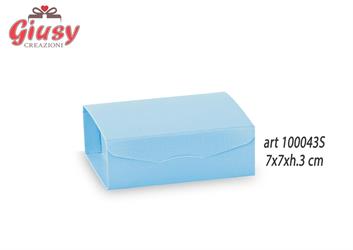 Scatolina Gift Linea Fibra Azzurra 7x7xH.3 Cm 10*200